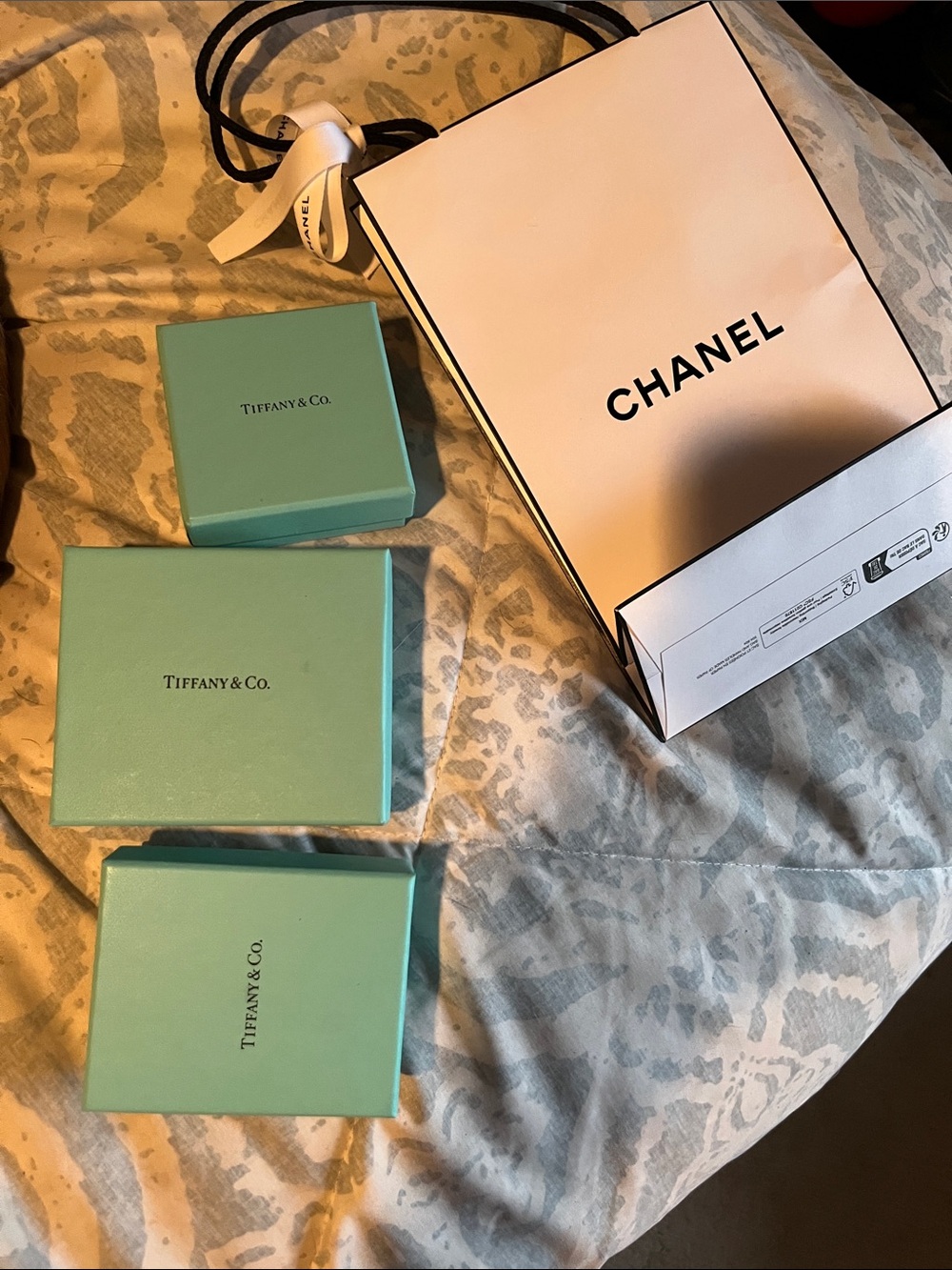 Tiffany & Co. Three Small Aqua Blue Jewelry Boxes